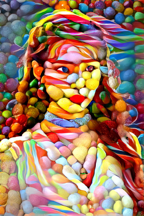 model made from candy