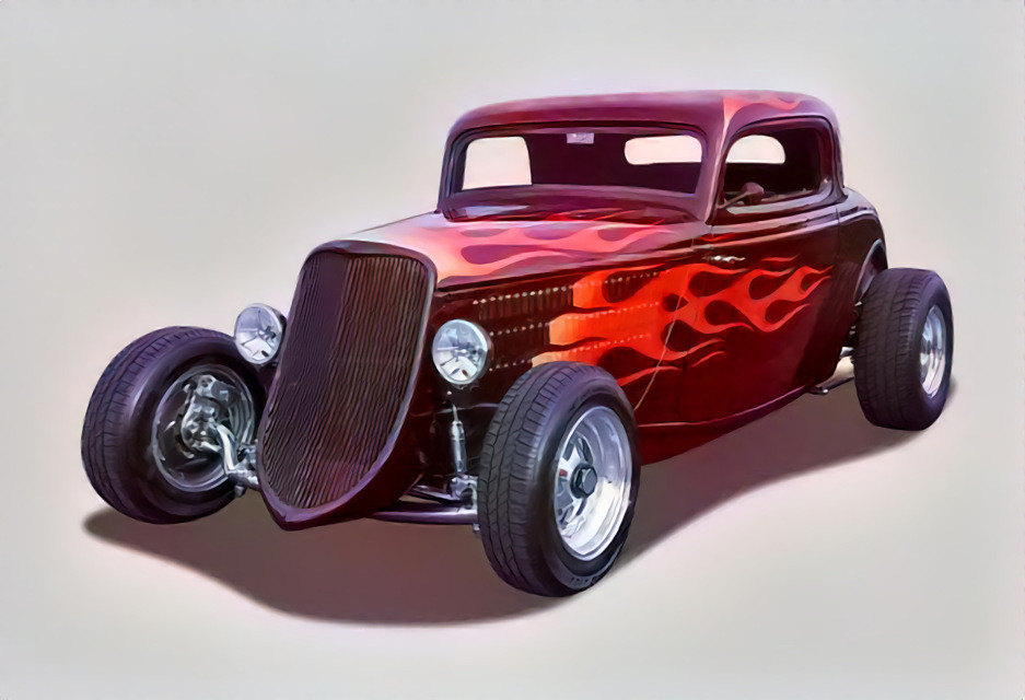 Source: illustration from Hot Wheels / Style: custom car by Kindig It Design