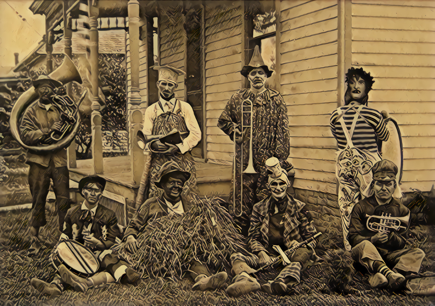 The Easton Clown Band, July 4, 1909