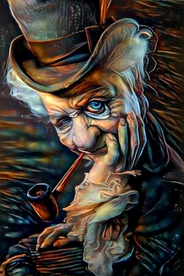 woman with her pipe