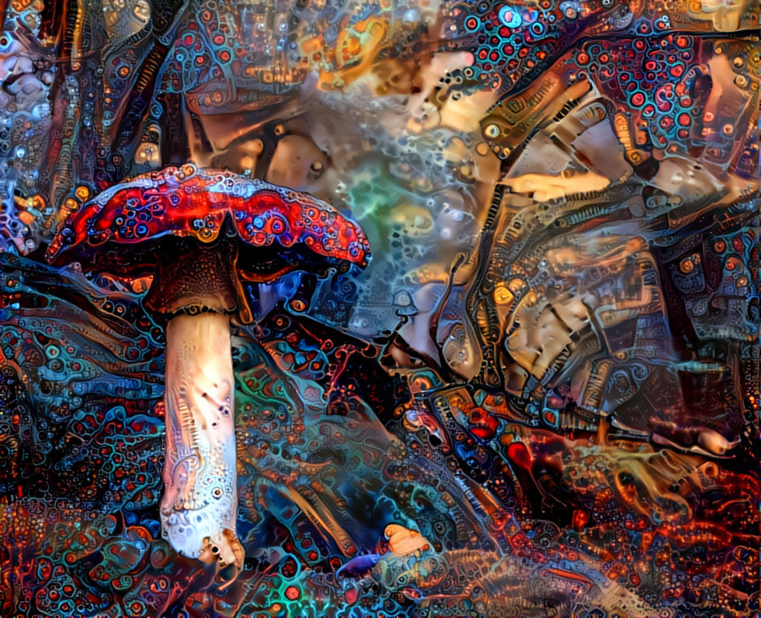 Moksha Playing in the Mushroom Field