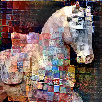 QUILTED HORSE- experimenting with my own ideas