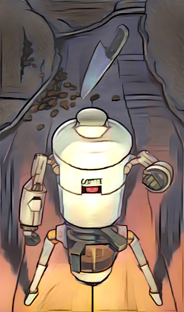 Cartoon coffee bot