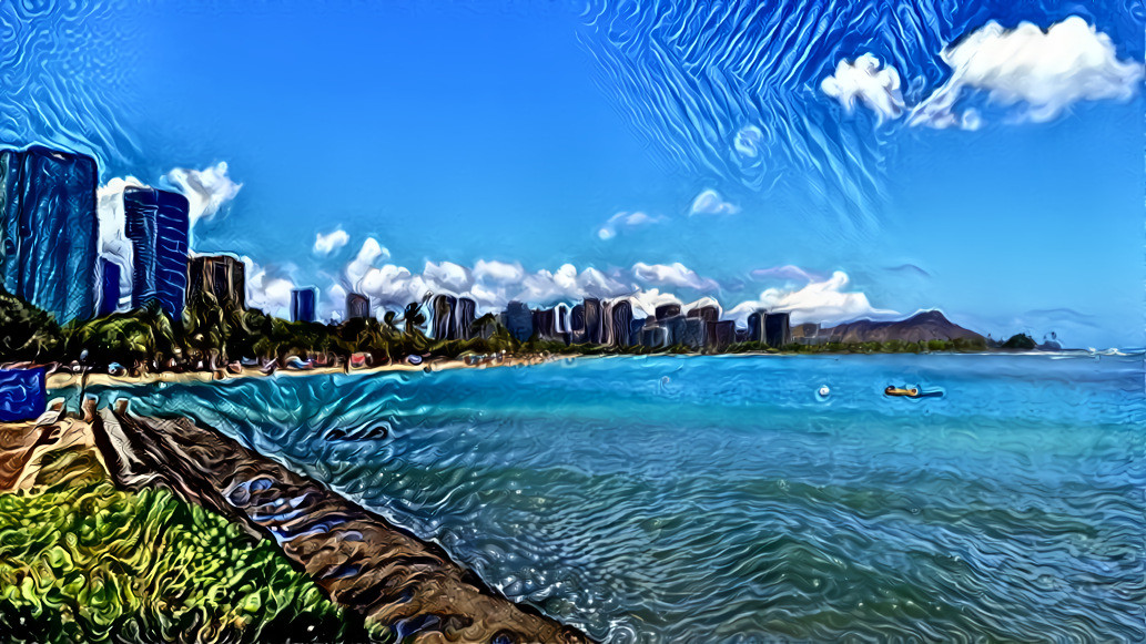 Waikiki looking at Diamond Head