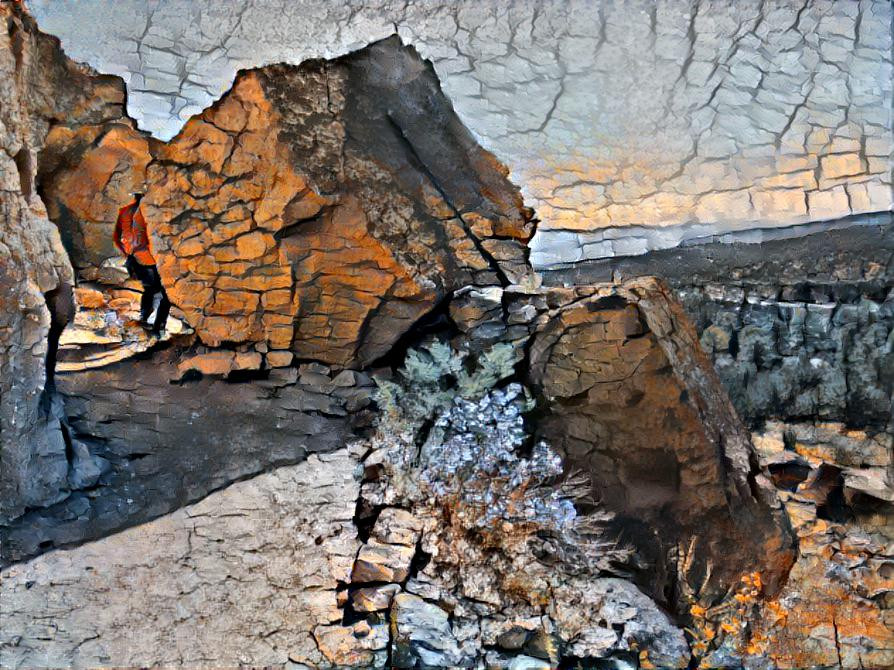 Huge Fallen Rocks at Native American Pueblo