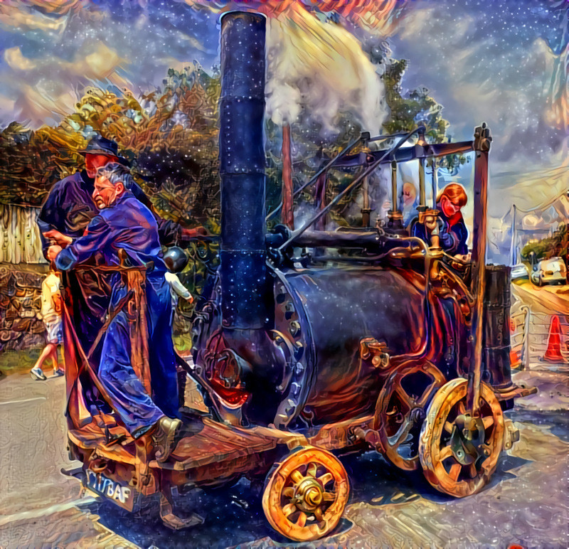 Richard Trevithivik's puffing devil steam engine replica!