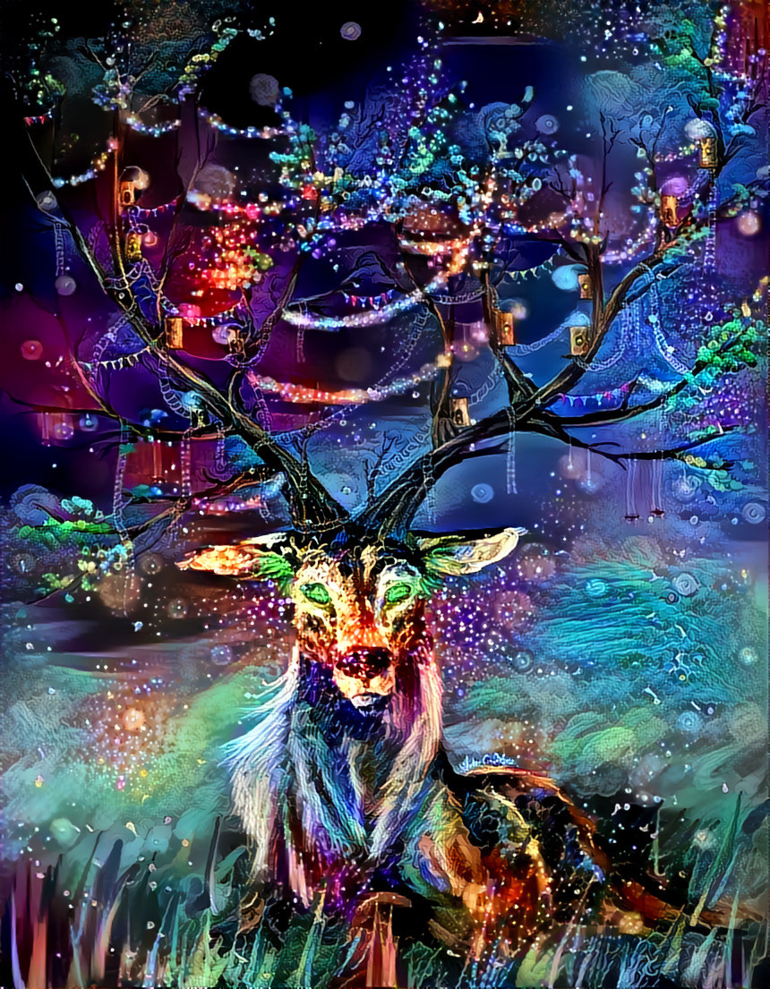 "Shining night" _ source: "Mystical forest" - artwork by Vorona Sasha (whitecrow soul) _ (201224)