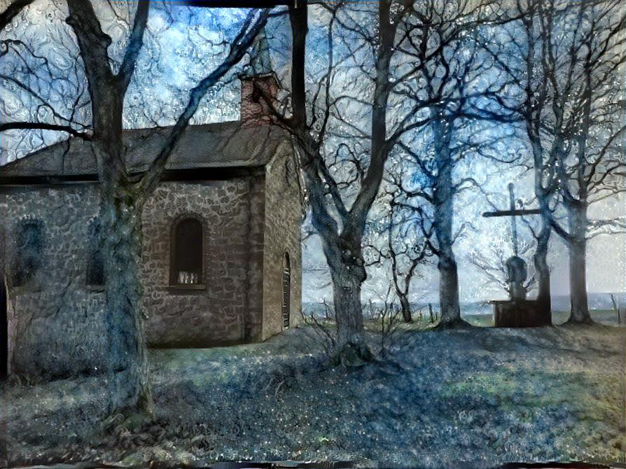 The spooky chapel (Stahlbergkapelle/Uissigheim, Baden -Württemberg, Germany)