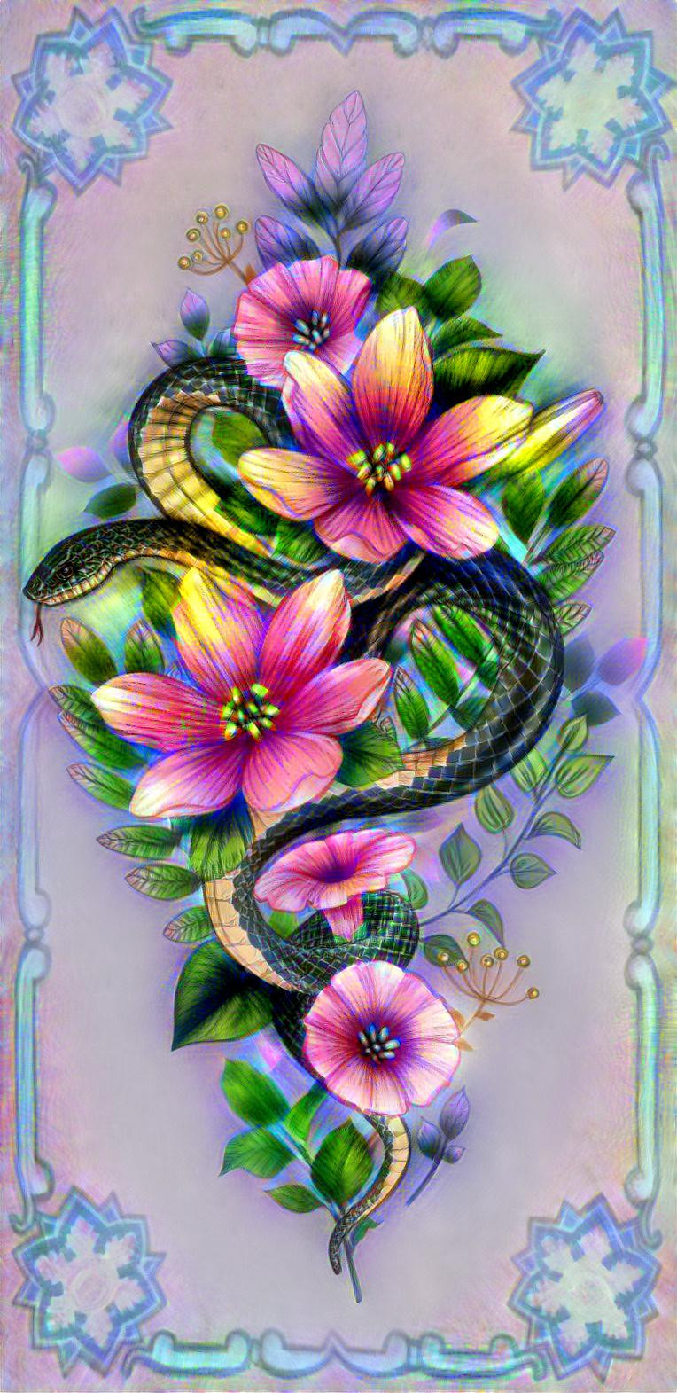 Flower and snake