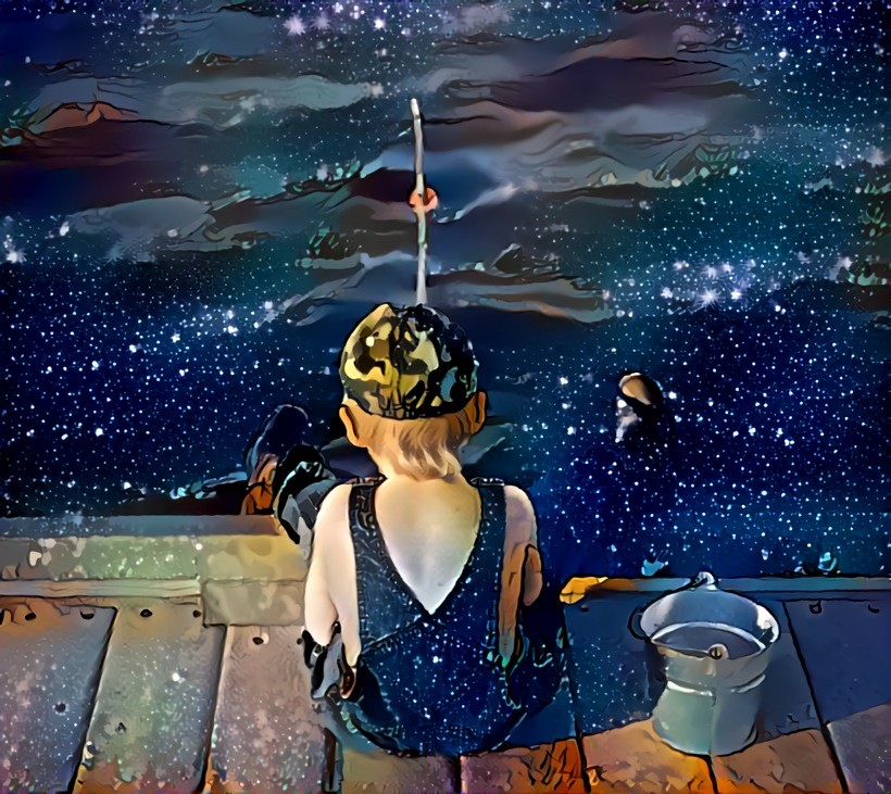 "Fisher of stars" _ source: Paul Sheehan (Muad'Dib) Summer Source Challenge (on "Deep Dreamers" Facebook group) _ (190625)