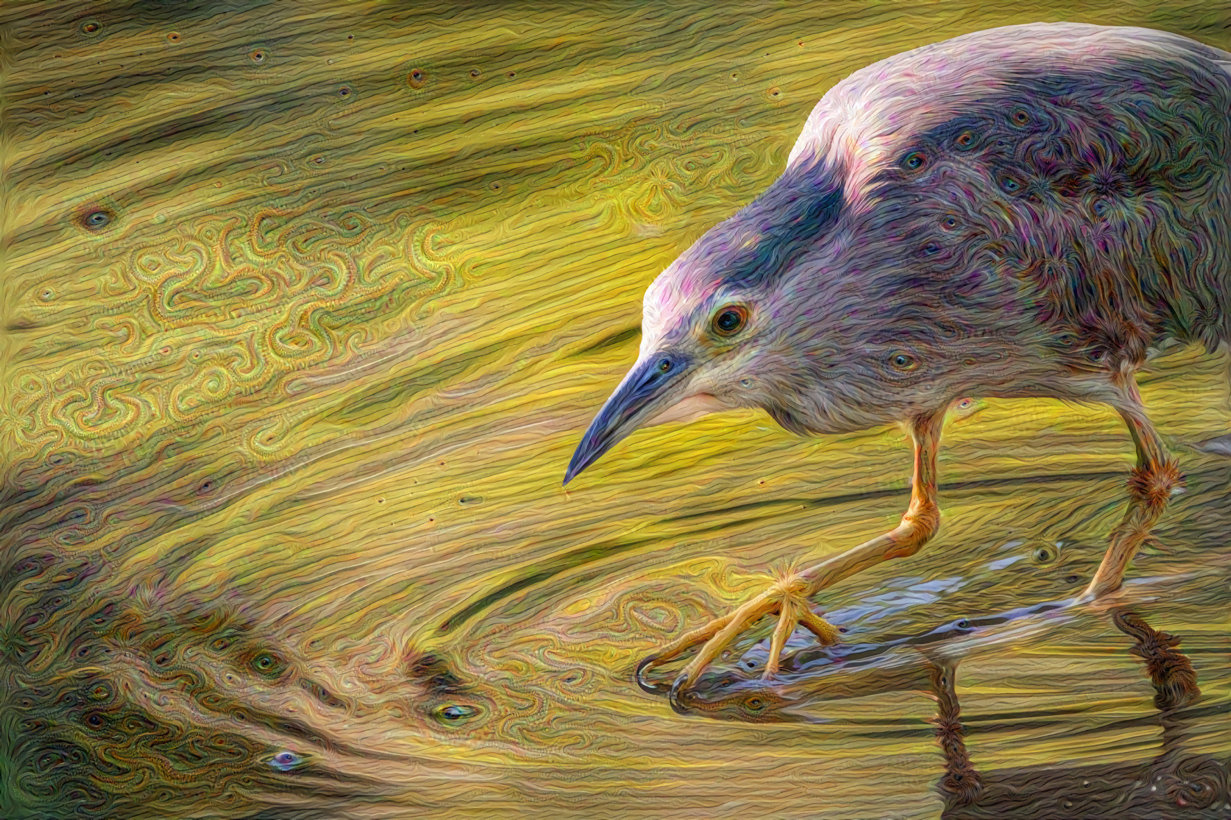 Night Heron at the Lake