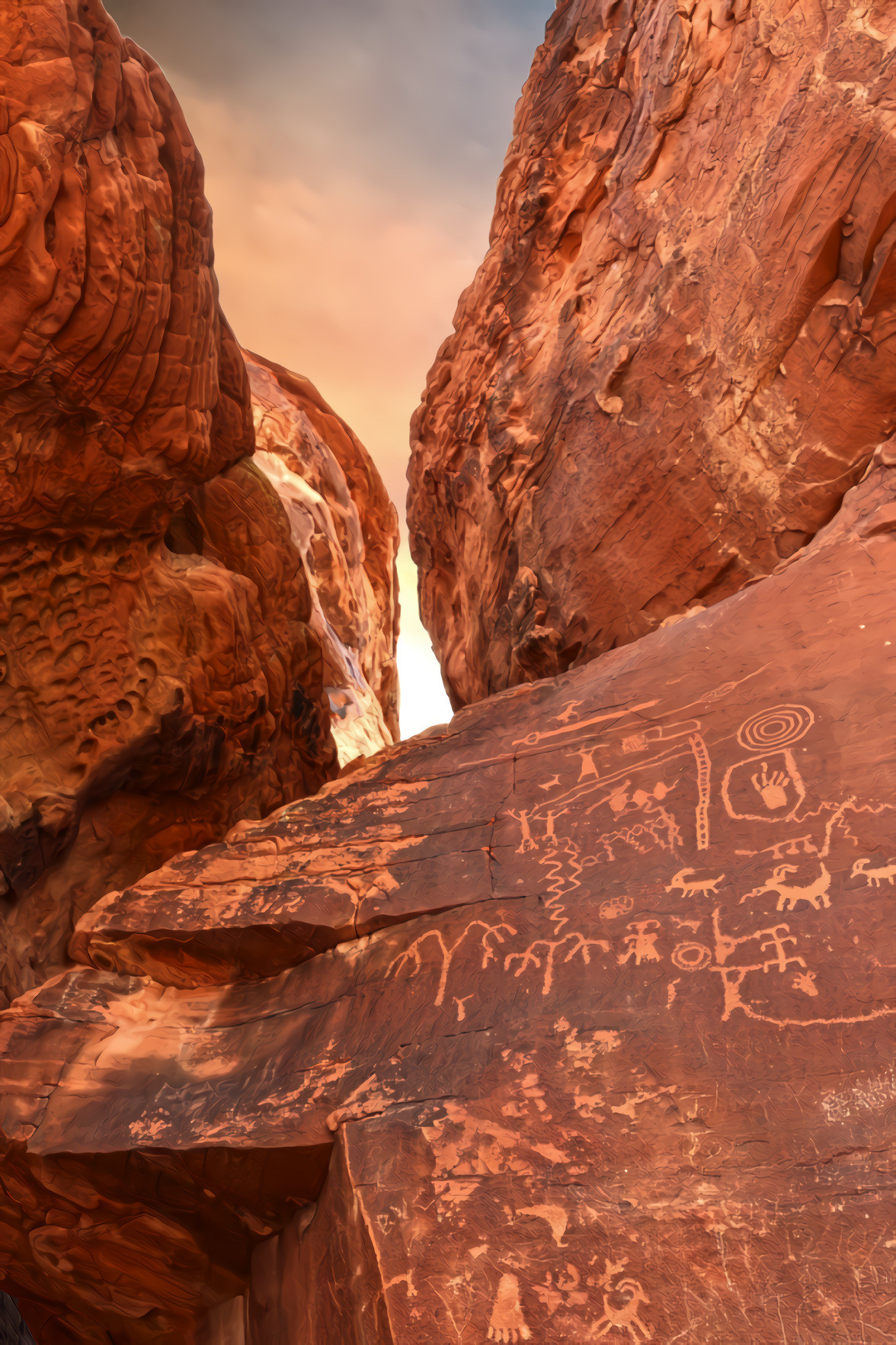 Valley of Fire, Petroglyph Canyon, near Las Vegas