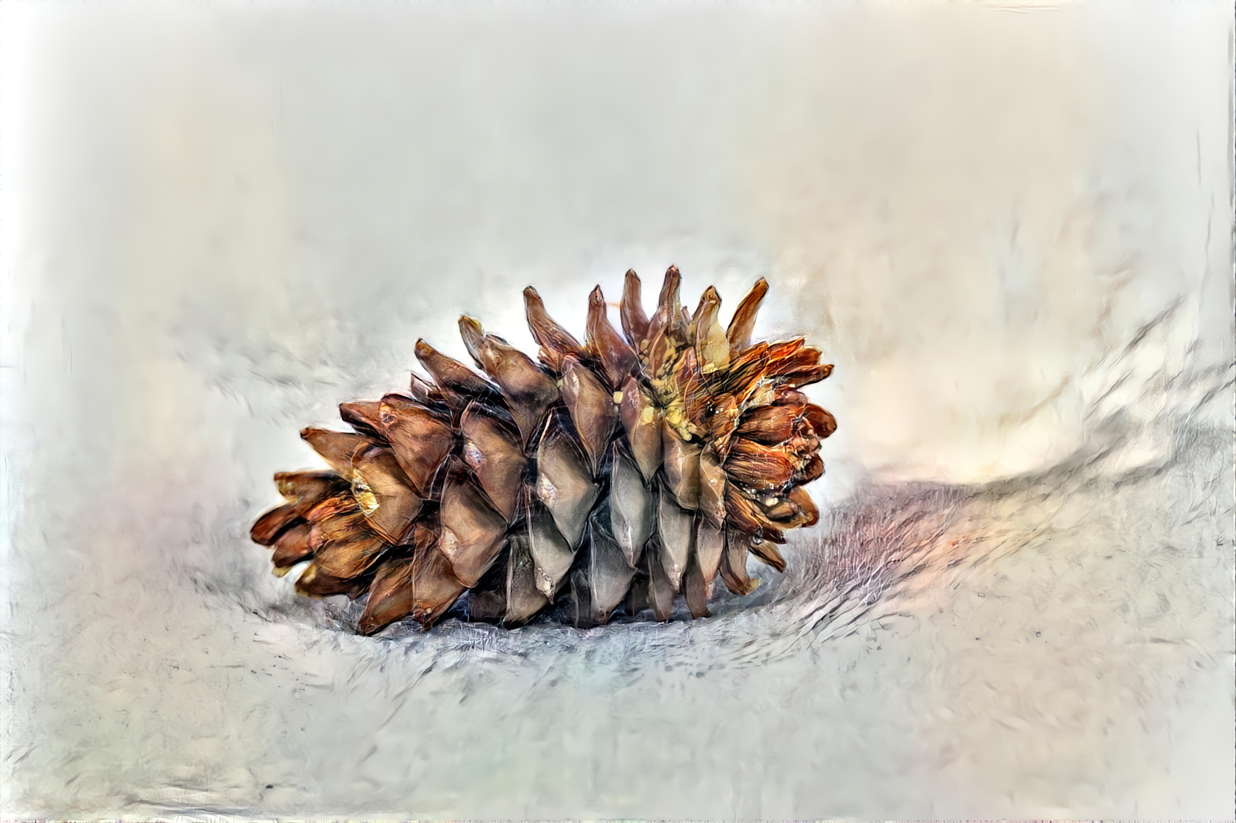 Pine cone in Winter