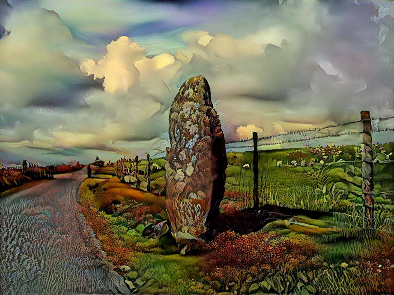 Bedd Morris standing stone, Pembrokeshire 