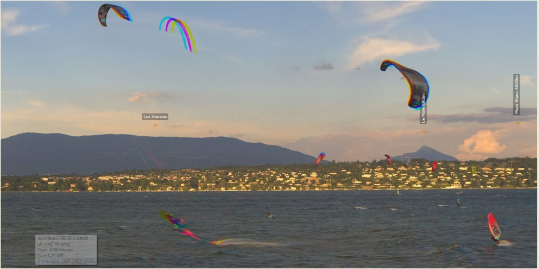 Lac Leman Webcam Geneva over Cern LHC