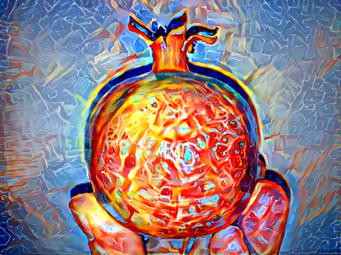 Pomegranate on Alex Grey