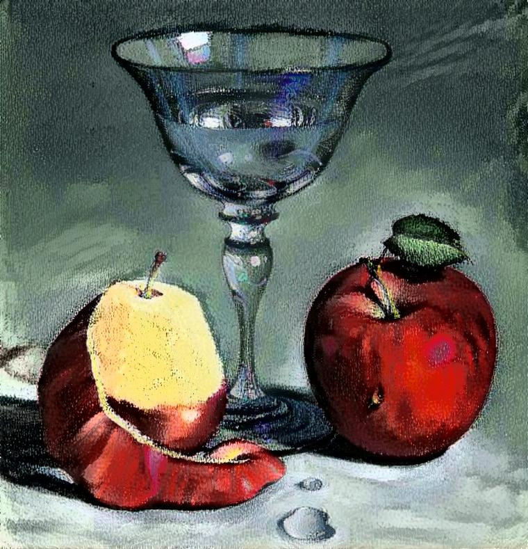 Apples and Glass Still Life