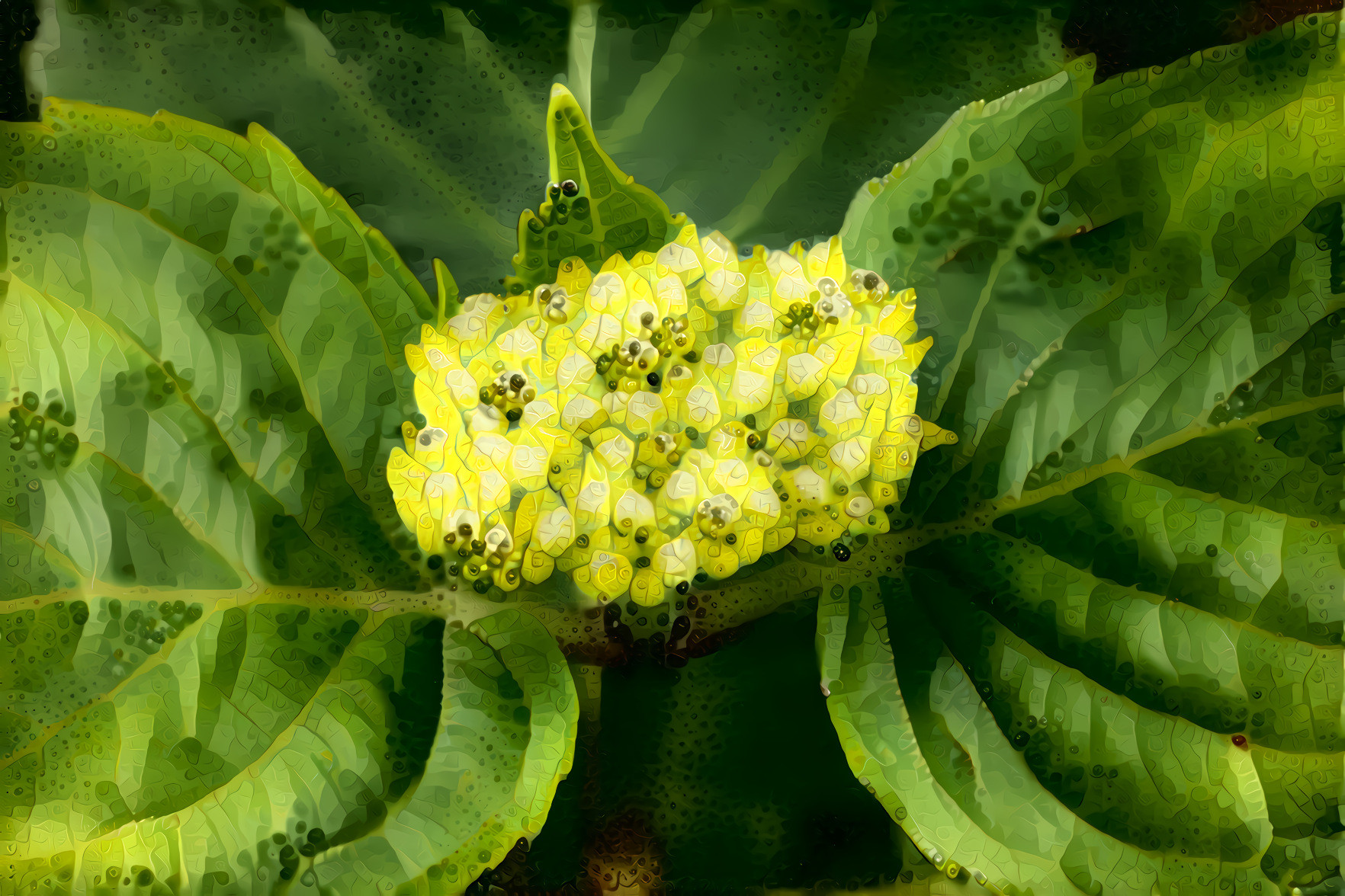 Hydrangea Green and White