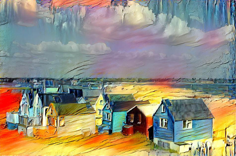 Beach huts at Mudeford Spit