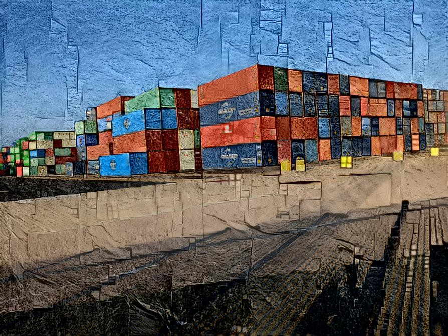 Container Stacks, Felixstowe Docks, UK 