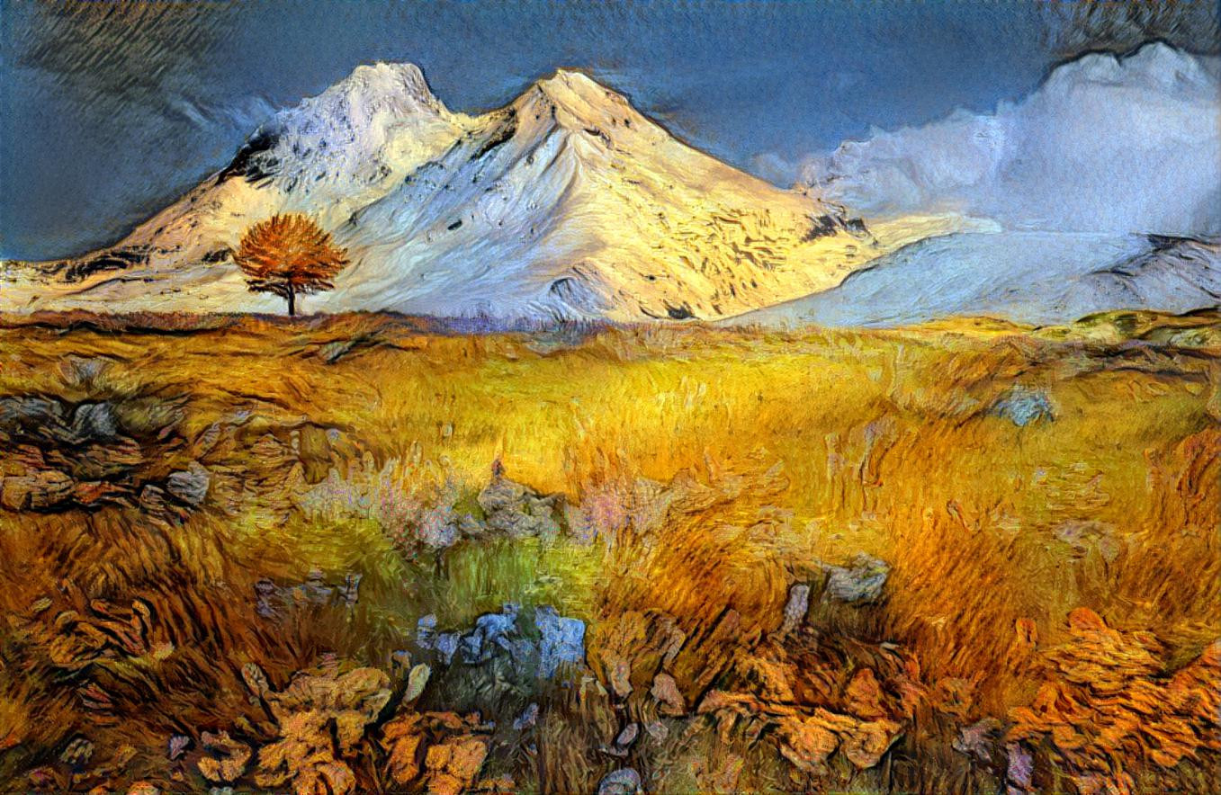 mountain in fall