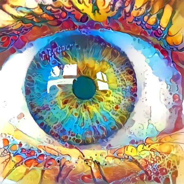 eye, yellow, aqua, organic painting