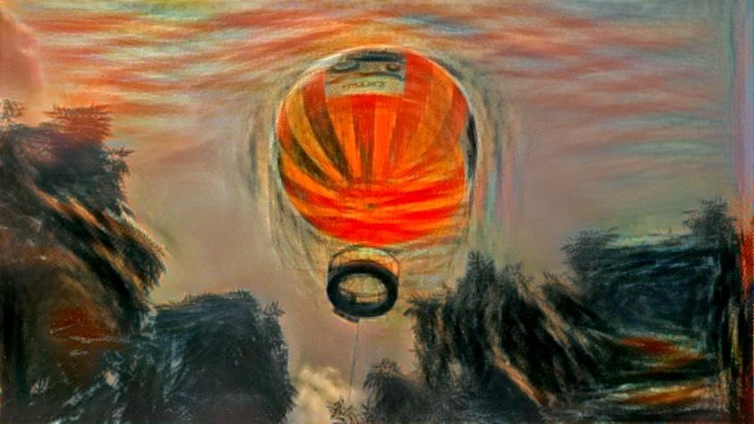 E. Munch The Scream Style - Conner Prairie Hot Air Balloon By Kurt Beard