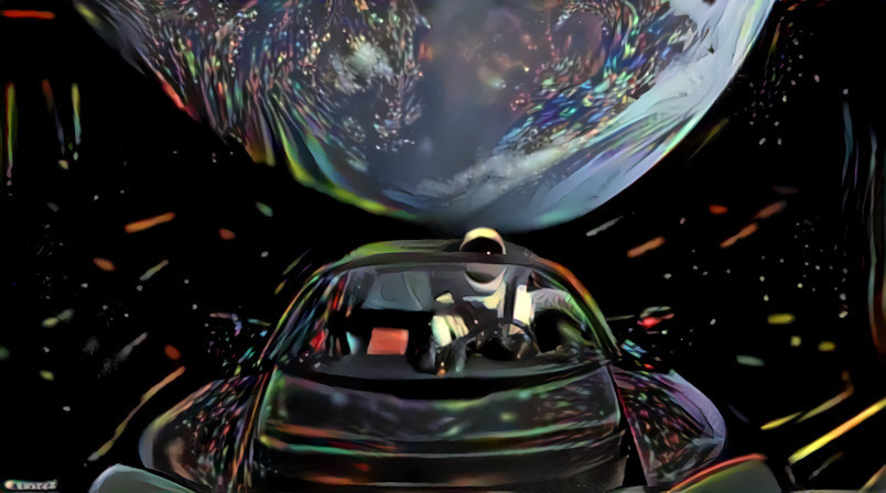 Elons Car in Space