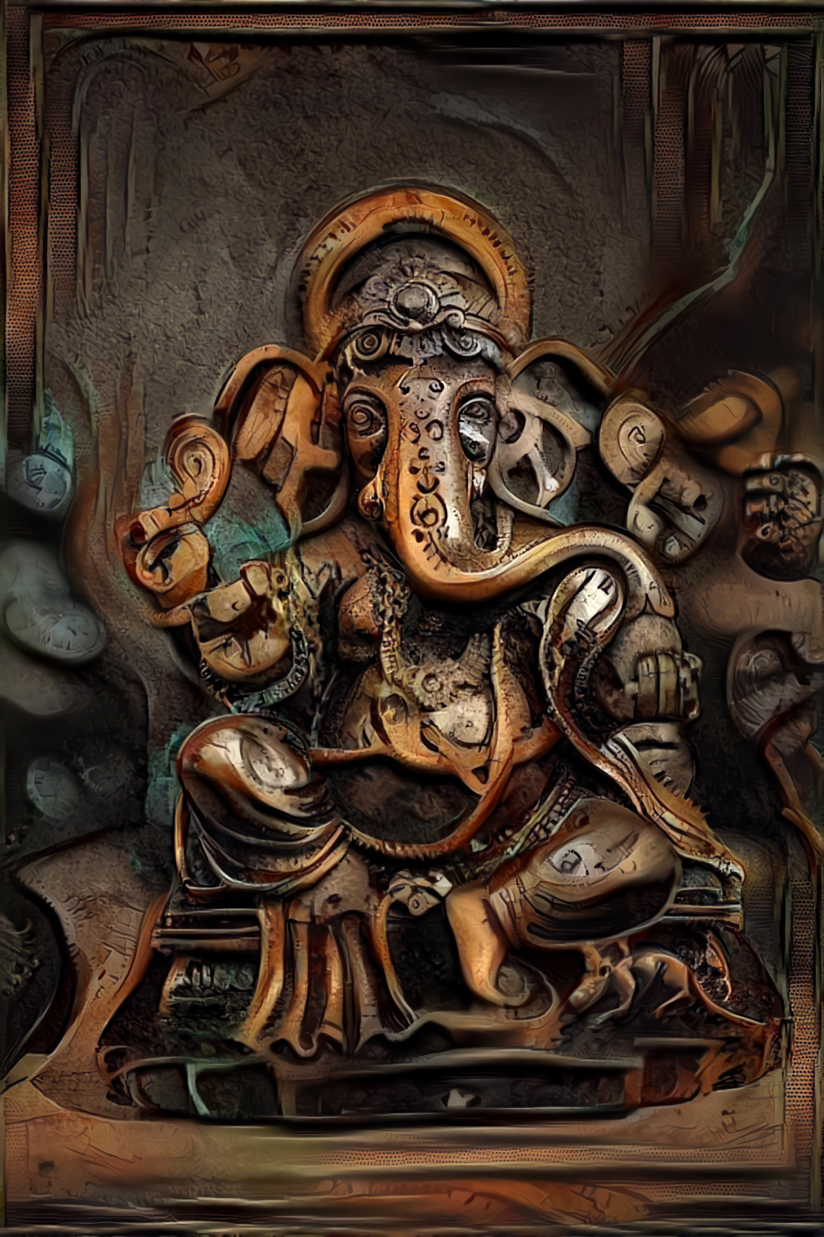 Lord Ganesha Wood Sculpture II (src: Lucas Pezeta, unsplash) •