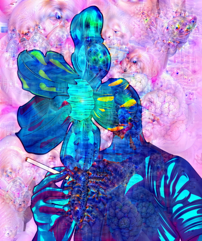 Deep dream Flower people