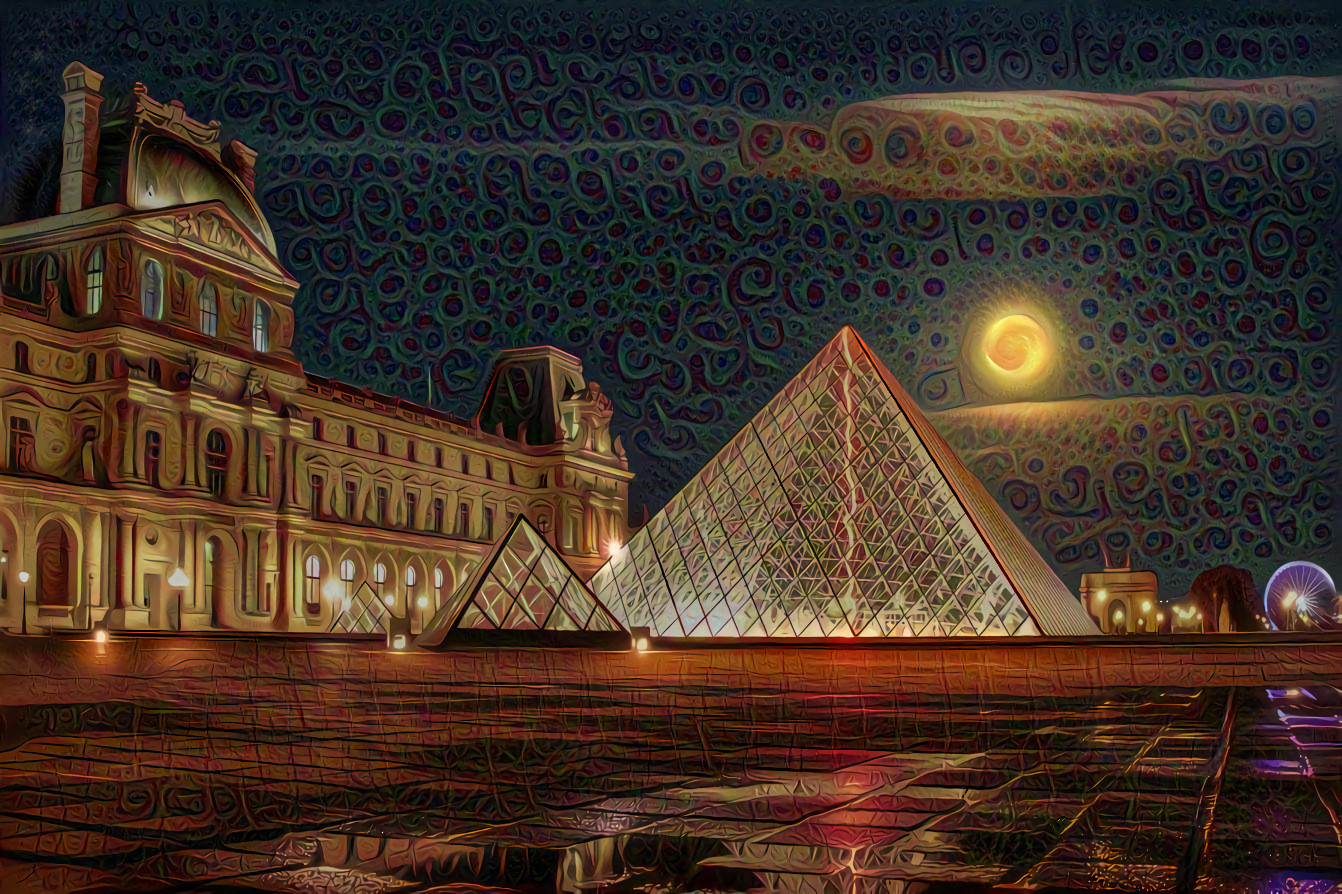 Louvre and Moon