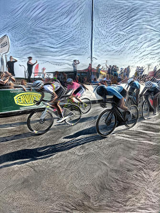 Cycle Race, sprint finish 