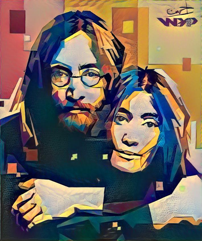 John Lennon and Yoko Ono all you need is love