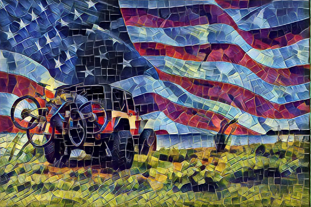 Jeep - American Flag Mosaic