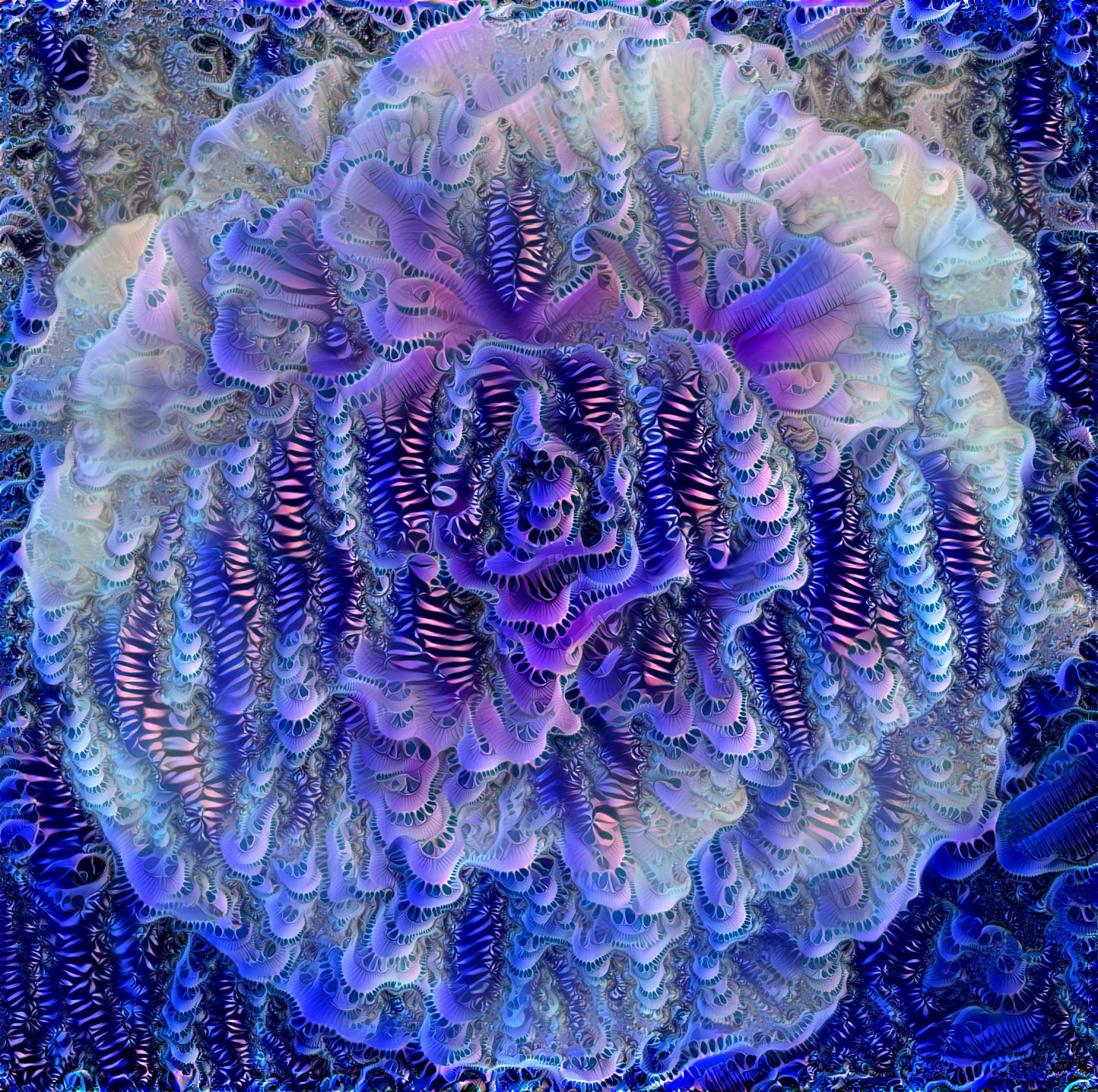 Blue and White Flower