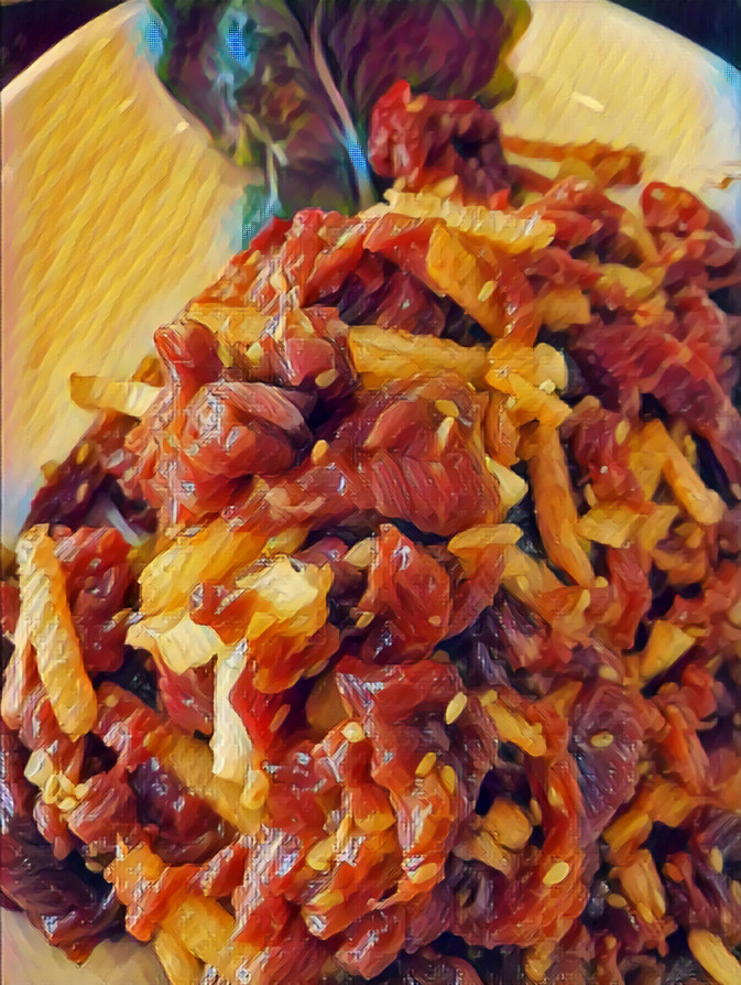 Korean style raw beef