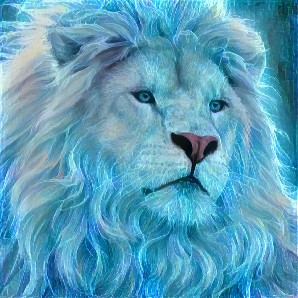 Source image- White Lion Diamond Painting Kit