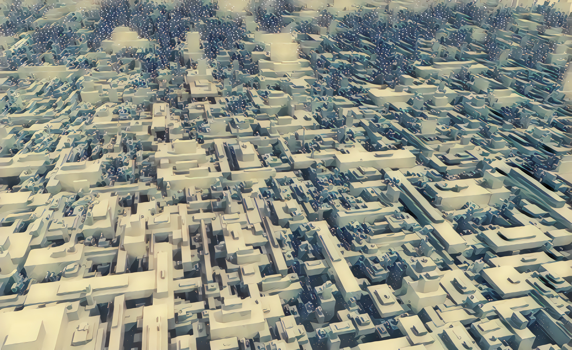 Bernd Kronmueller City_2_No_colour_2a  Generated with Structure Synth