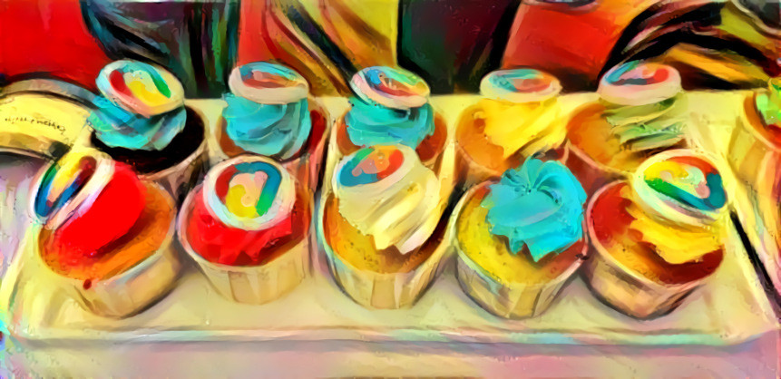 Google Cloud Cupcake in Colourful