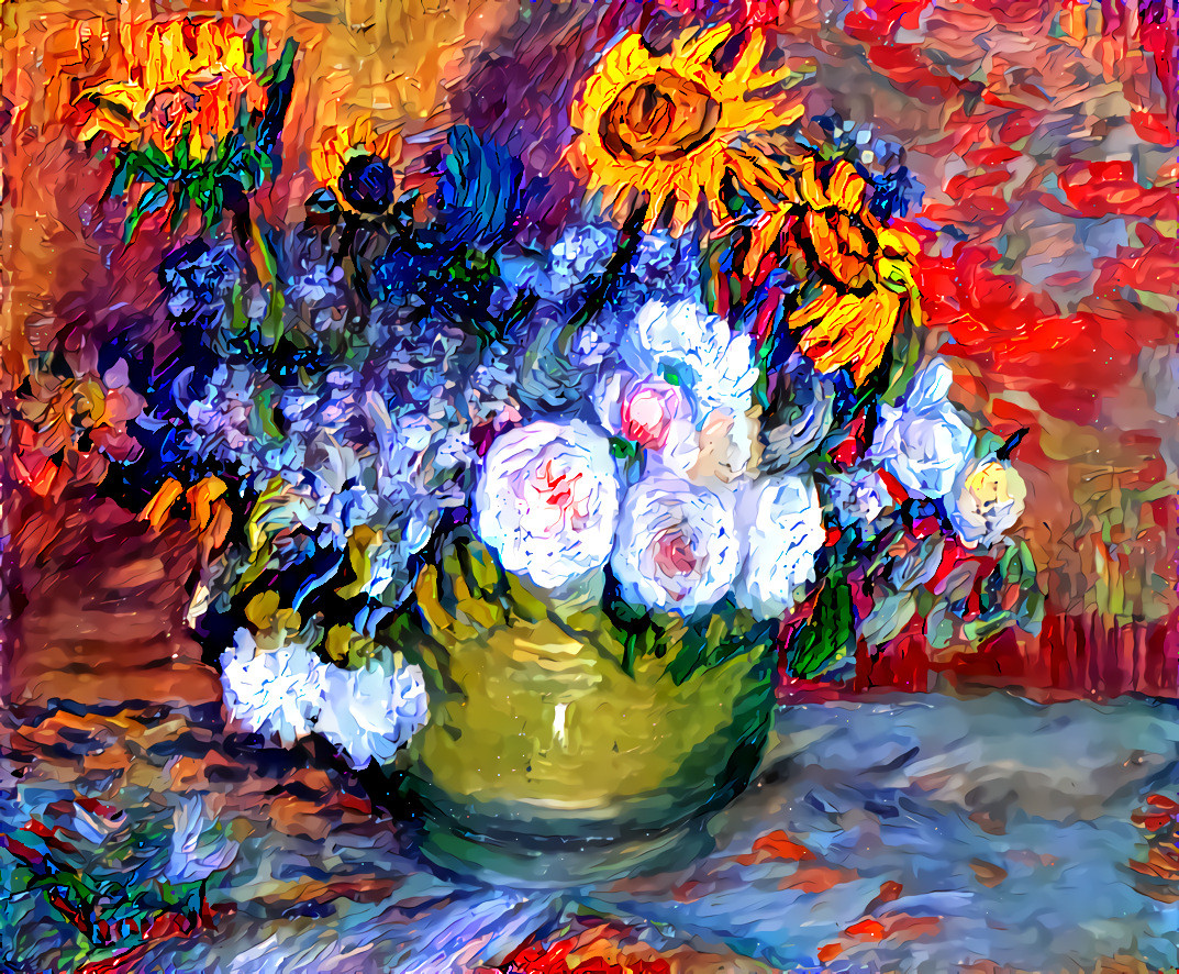 Flowers after a Vincent van Gogh still life