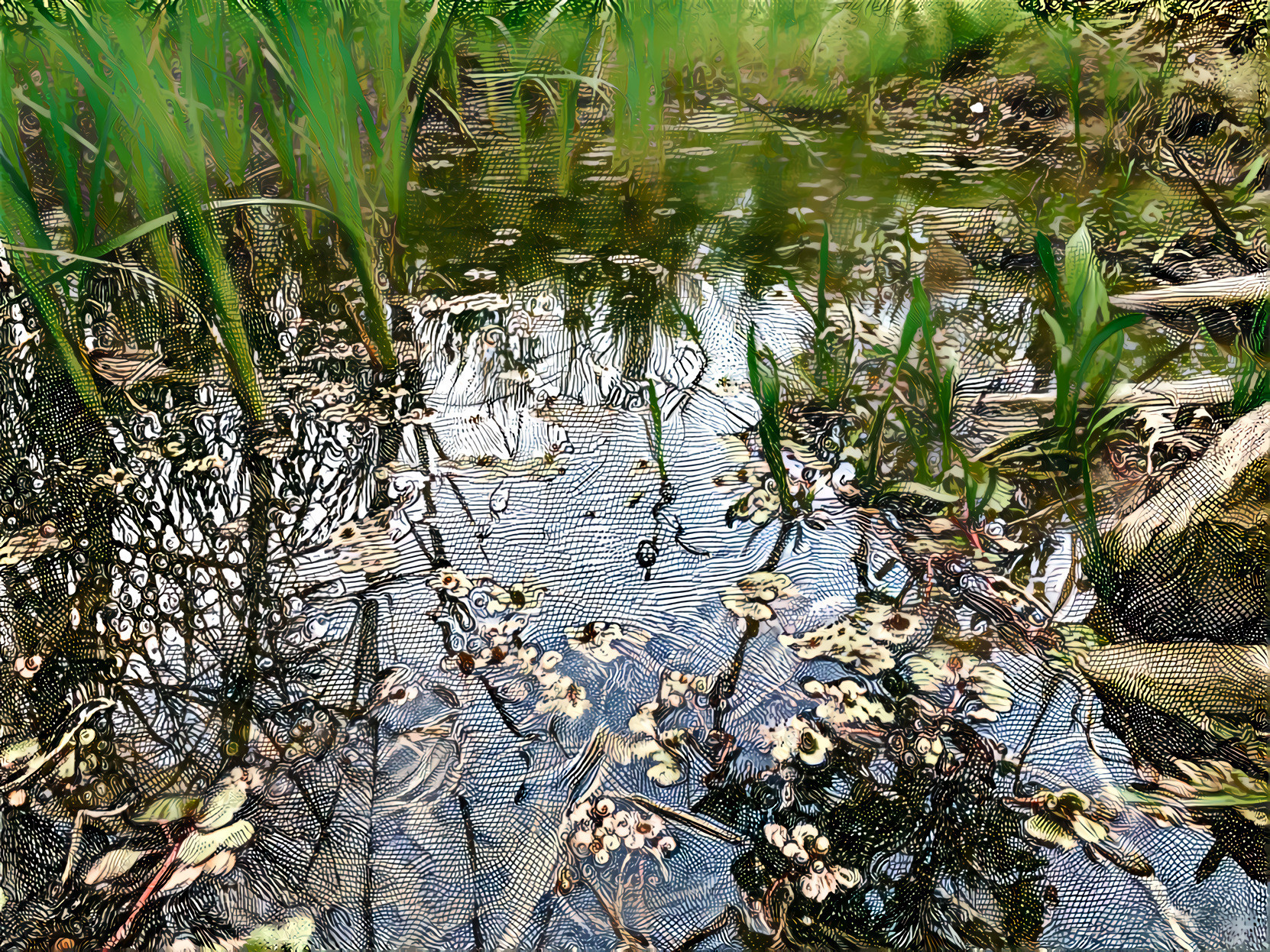 Mesh pond lightweight