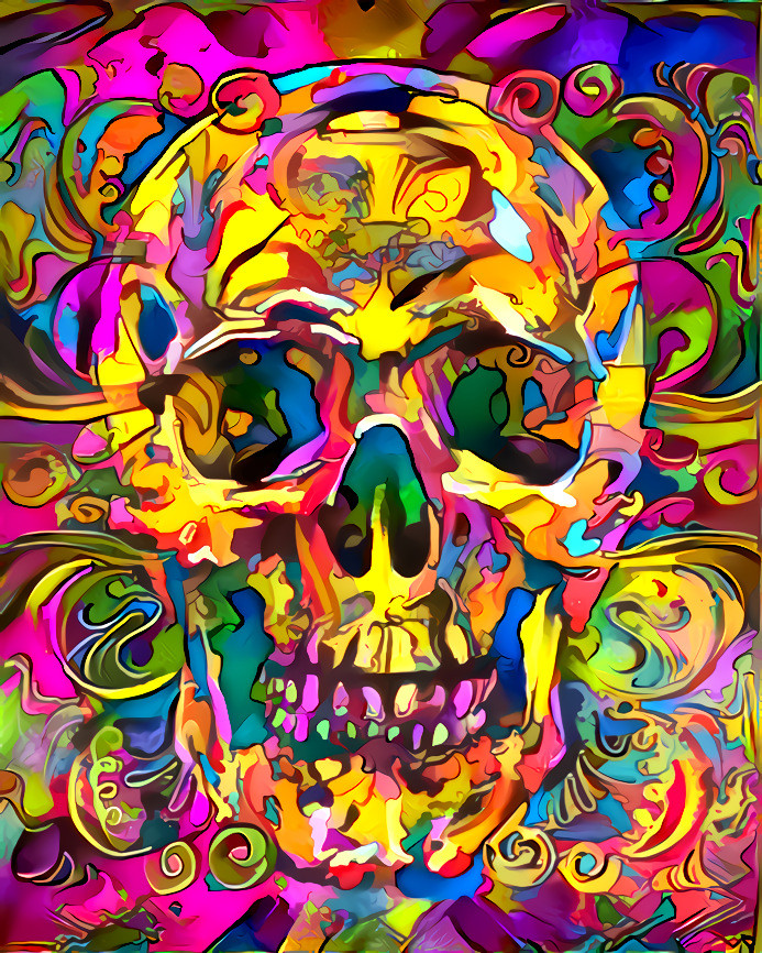 Skull art + my abstract art