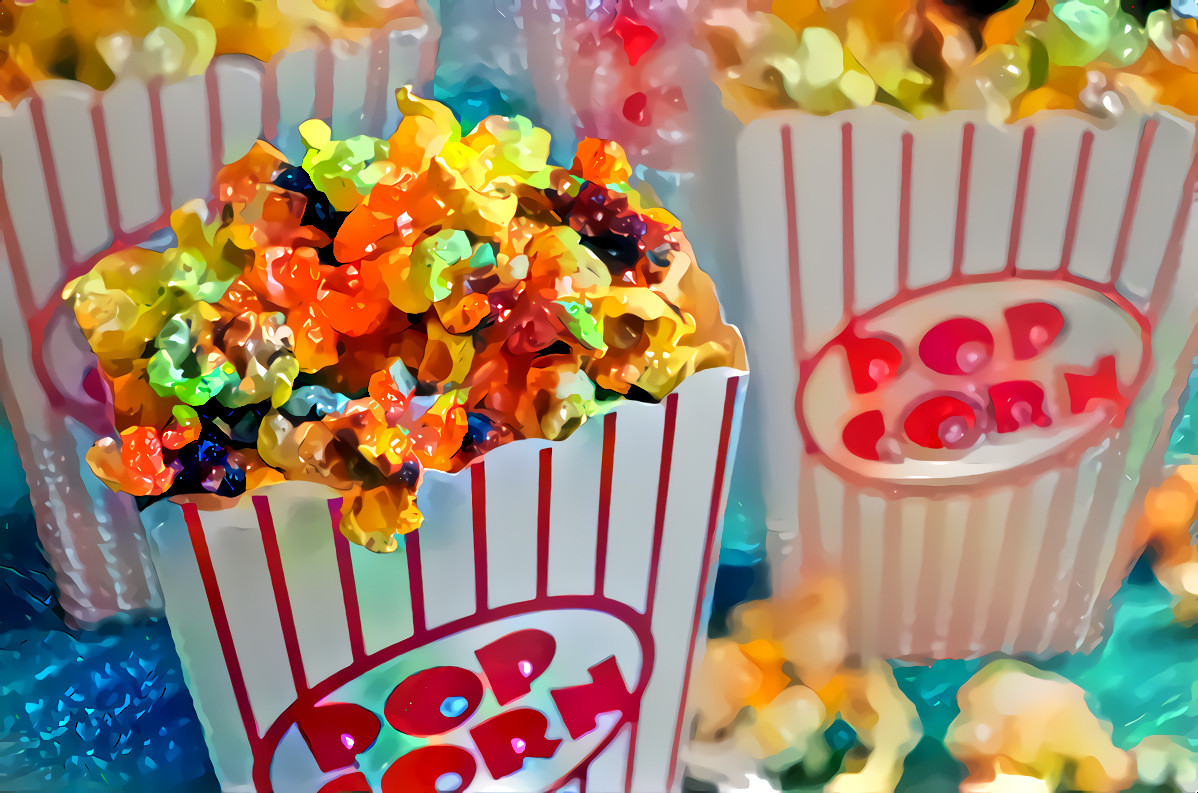 Sweet on Savory Americana Part 2: gummies become pop corn become gummies again VII