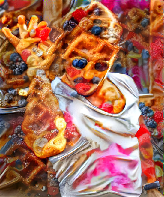 Nusret Gokce, waffles, strawberries, 2