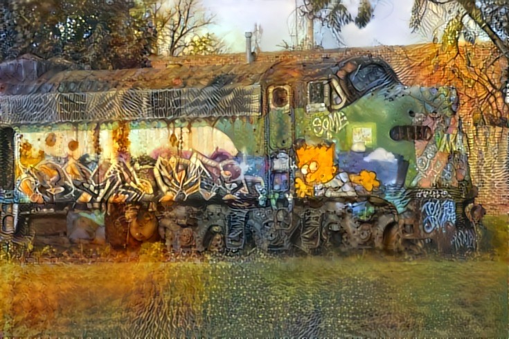 Retired Locomotive with Graffiti