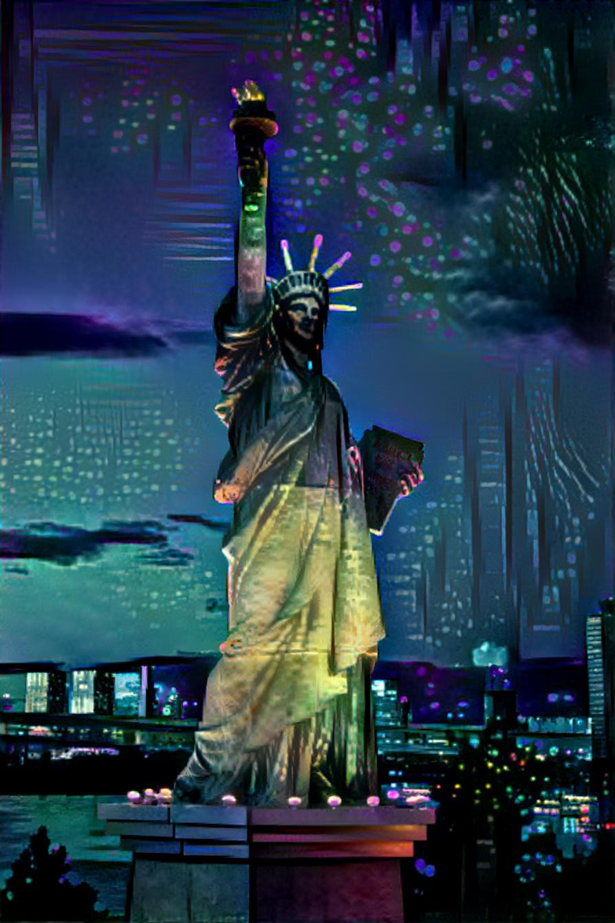 Lady Liberty Cyberpunk