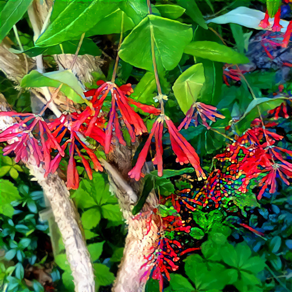 Coral honeysuckle, Lonicera sempervirens