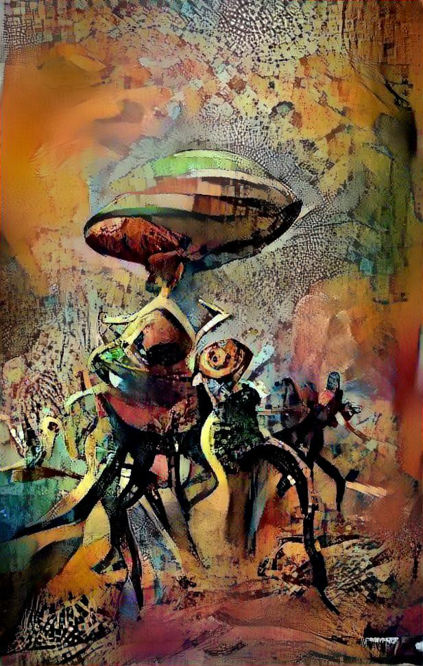 Wombo Dream: Martians go home Kelly Freas