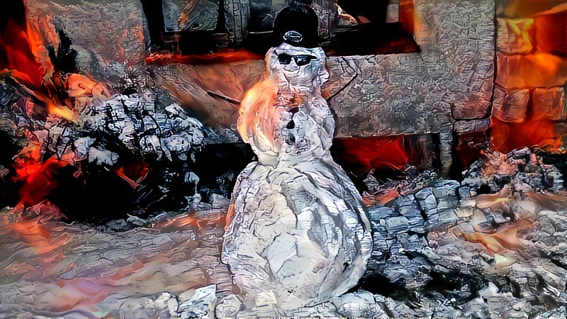 Snowman On Fire