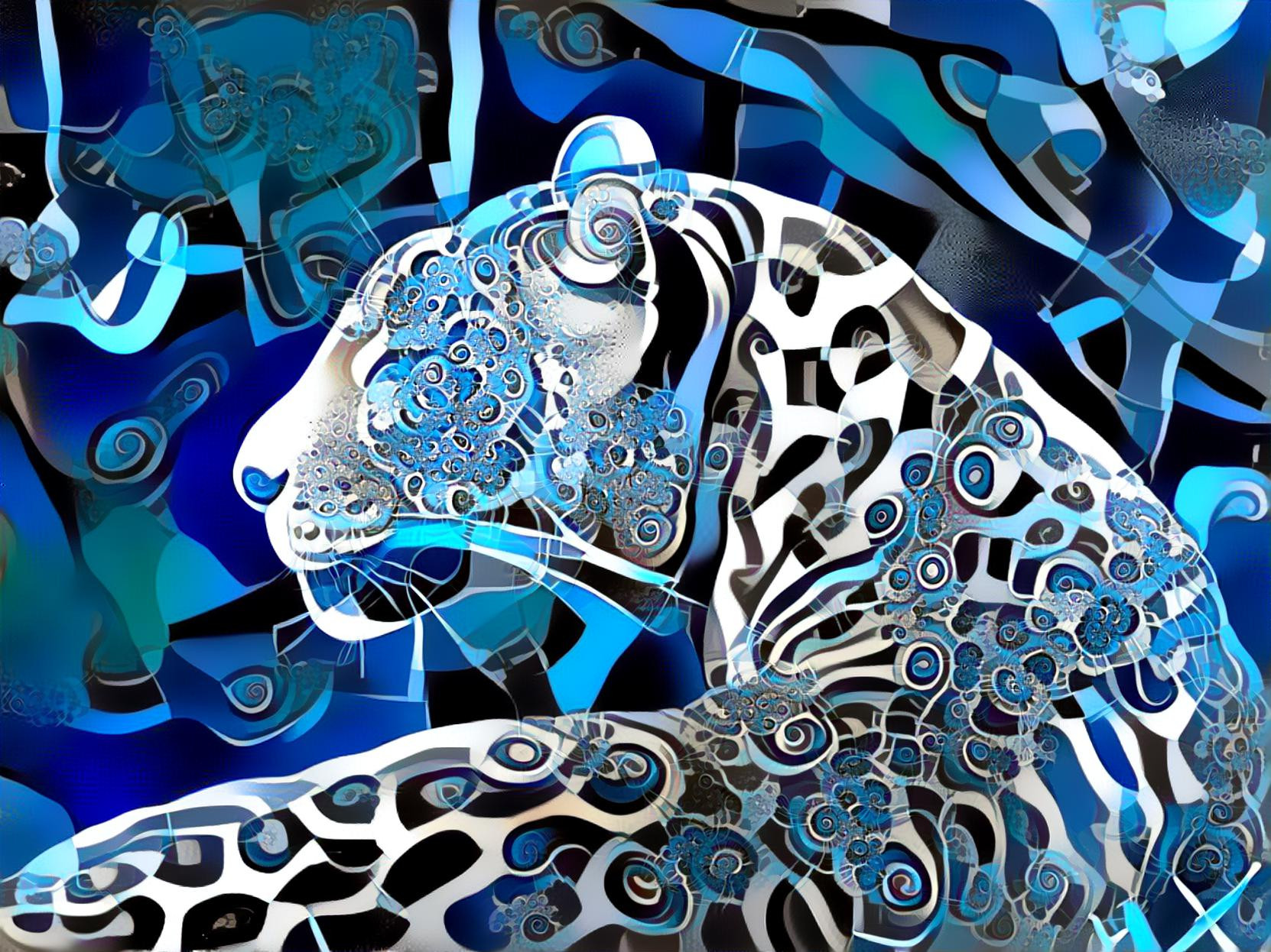 Leopard - Blue